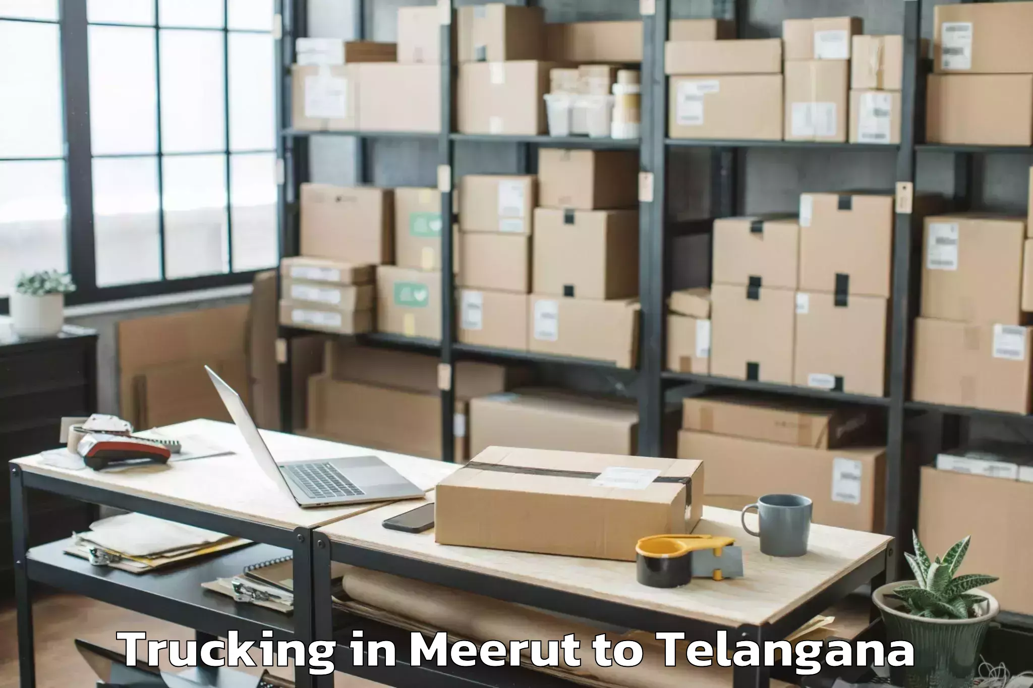 Book Meerut to Bibinagar Trucking Online